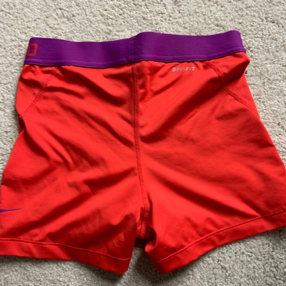 Red and purple Nike pro spandex